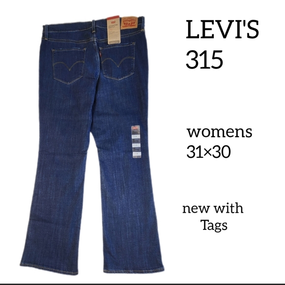 LEVI'S 315 SHAPING BOOTCUT WOMENS JEANS SIZE 31×30 NEW WITH TAGS - Picture 1 of 16